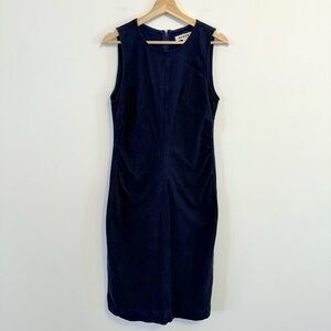 Boden Navy Blue Corduroy Midi Dress Size 8 Petite